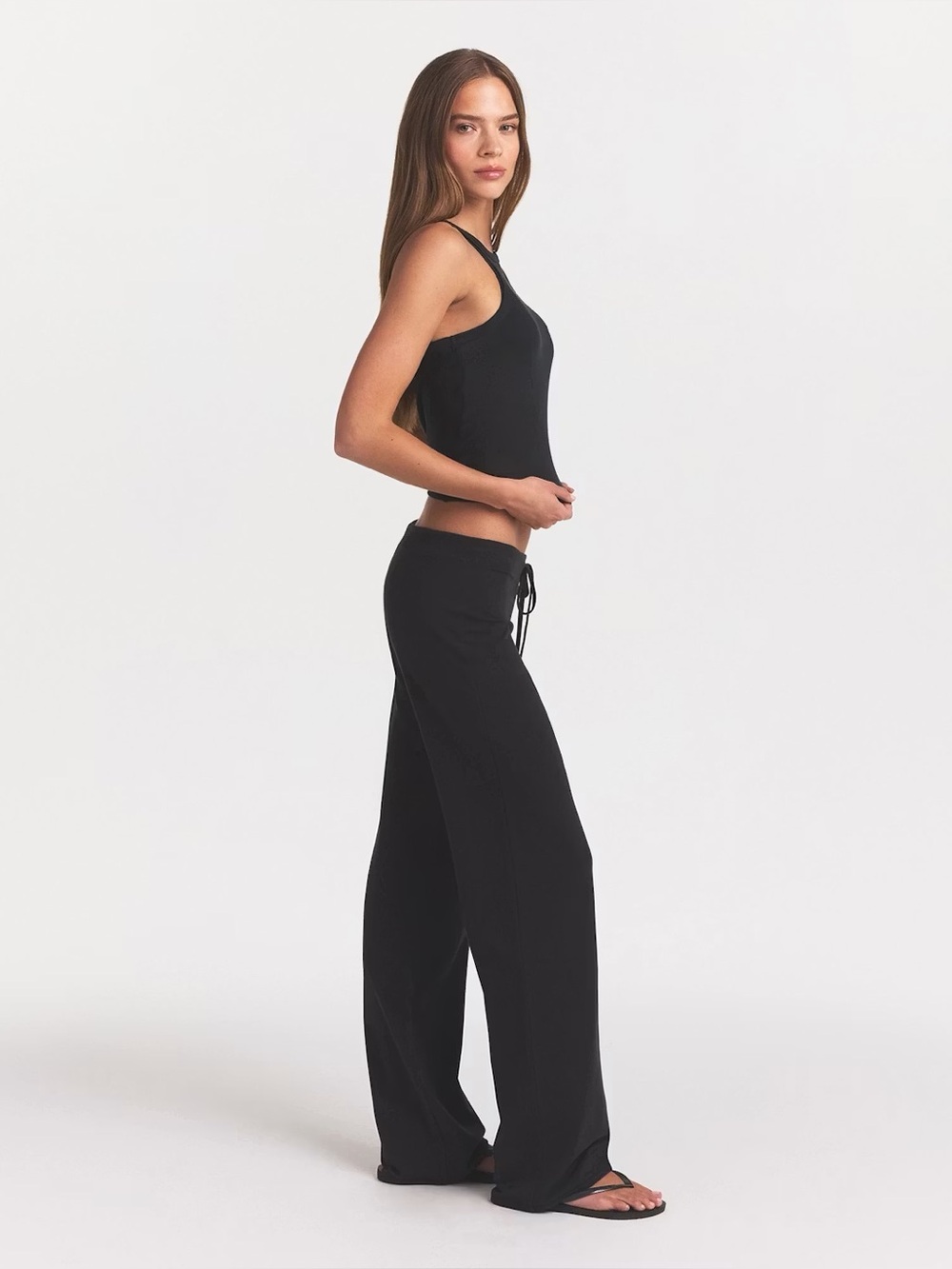 SKIMS Black Drawstring Lounge Pants - Picture 4 of 11